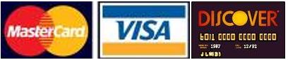 Accepted Credit Card Logos, Visa, Mastercard, Discover