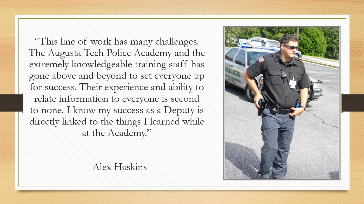 Deputy Alex Haskins and quote