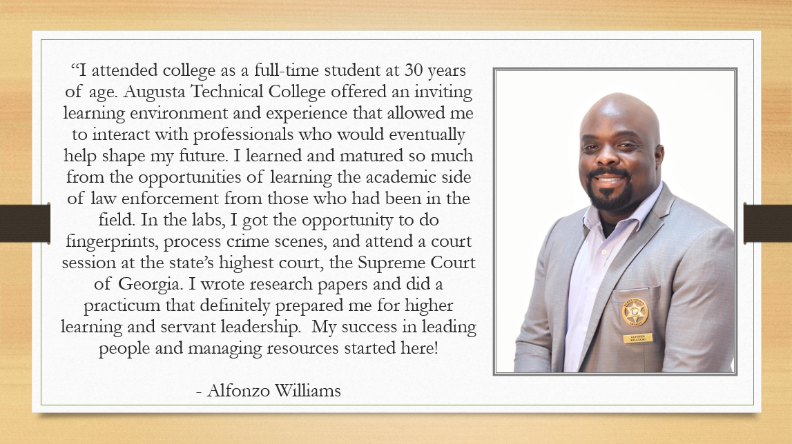 Sheriff Alfonzo Williams and quote