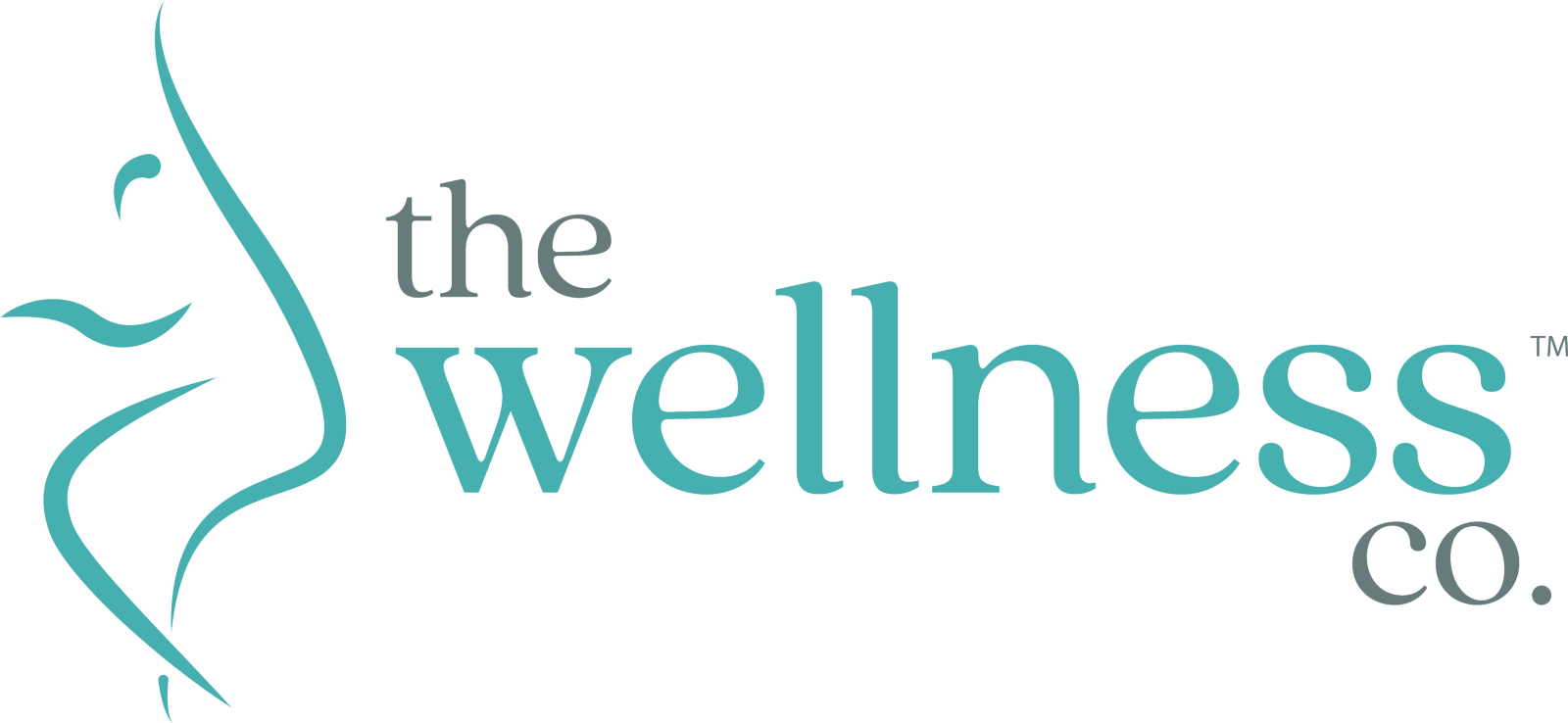 the wellness co. logo with a line sihouette of a person being active