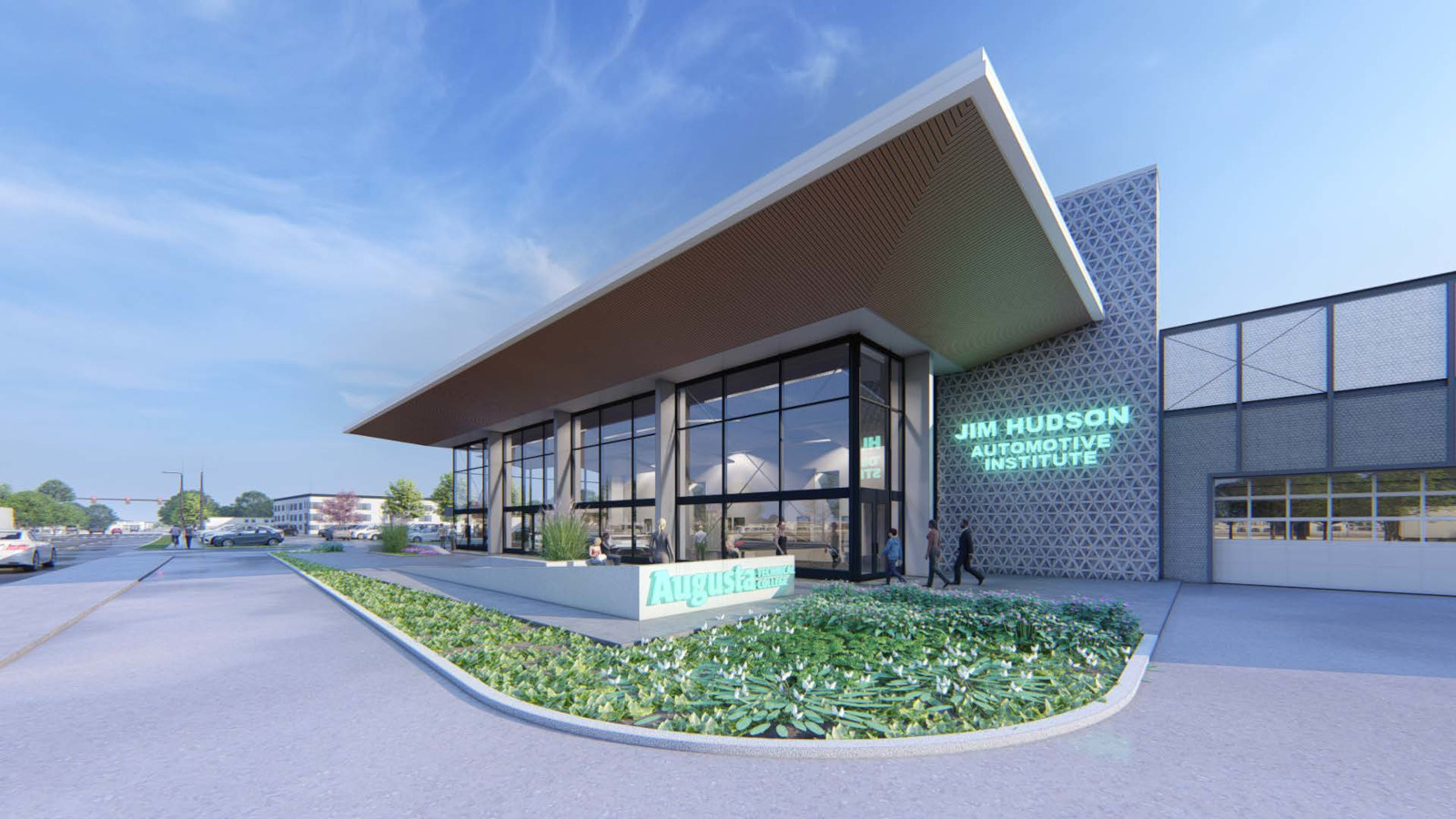 Mockup image of Augusta Technical College Jim Hudson Automotive Institute.