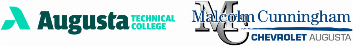 Augusta Technical College logo to the left of the Malcolm Cunningham Chevrolet Augusta logo