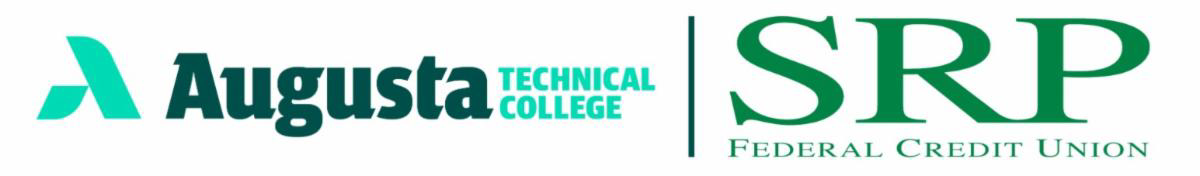 Augusta Technical College logo and SRP Federal Credit Union log separated by a pipe symbol.