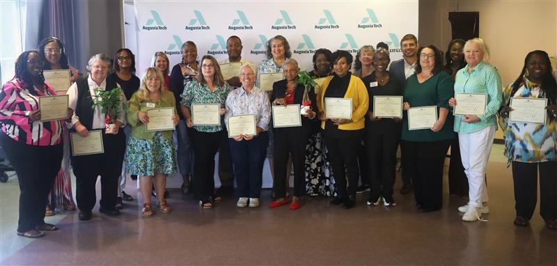 The inaugural members of the Augusta Technical College Evergreen Giving Society