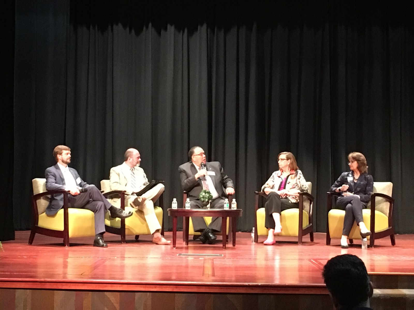 Caption for the photo:   From left: Dr. Vinson Burdette, VP of Academic and Student Affairs at Aiken Technical College; Dr. Chris Nesmith, Dean of University of South Carolina Salkehatchie; Dr. Terry Elam, President of Augusta Technical College; Dr. Kay Lawrence, Assistant Professor at University of South Carolina Aiken; and Dr. Gretchen Caughman, Provost of Augusta University