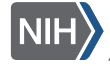 Logo of a large gray arrow with white text of NIH followed by a thin blue arrow