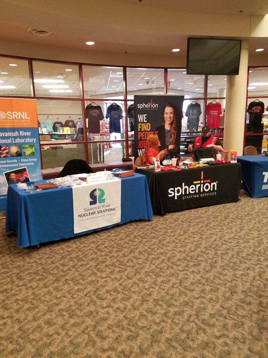 Savannah Rive Nuclear Solutions and Spherion at the Augusta Technical College Career Fair 2018