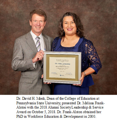 Dr. David H. Monk and Dr. Melissa Frank-Alston